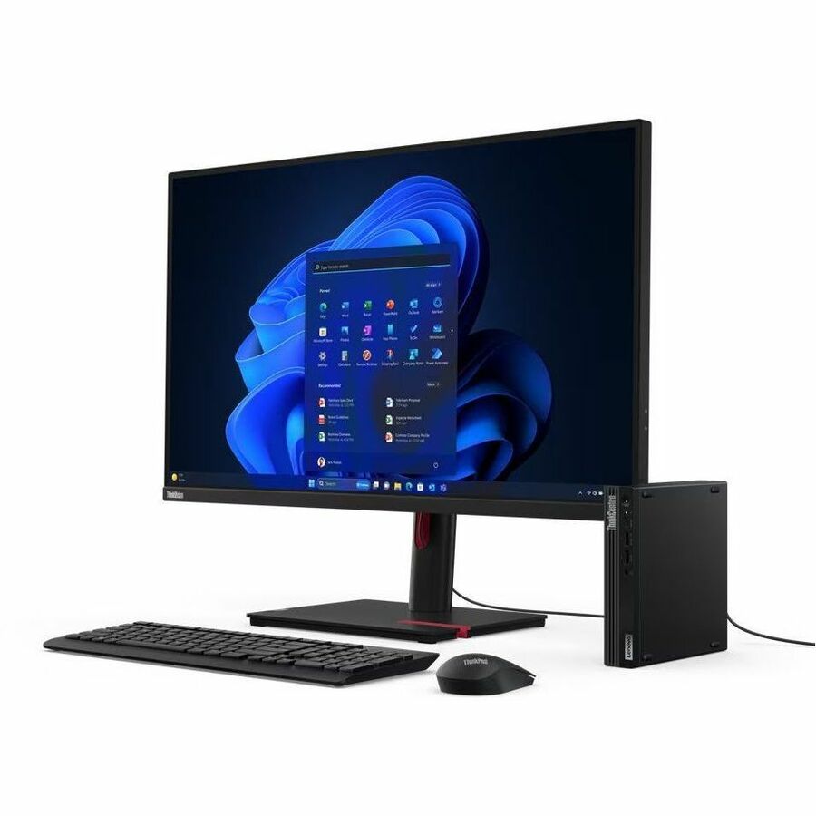 Lenovo ThinkCentre M70q Gen 5 12TD001RCA Desktop Computer - Intel Core i5 14th Gen i5-14400T - 16 GB - 512 GB SSD - Tiny - Black 12TD001RCA