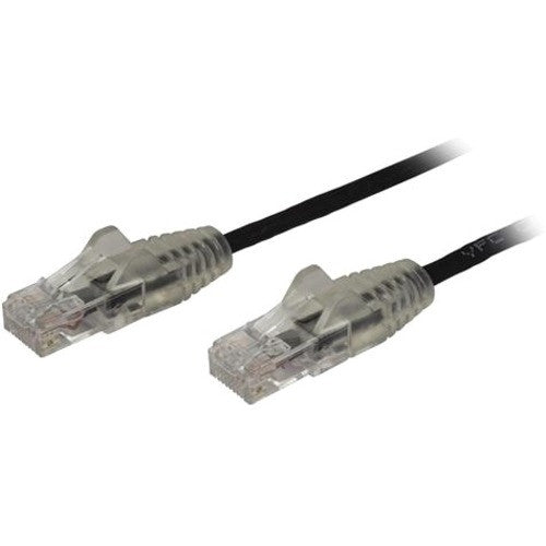StarTech.com 6in CAT6 Cable - Slim CAT6 Patch Cord - Black Snagless RJ45 Connectors - Gigabit Ethernet Cable - 28 AWG - LSZH (N6PAT6INBKS) N6PAT6INBKS