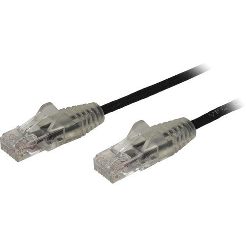 StarTech.com 3ft CAT6 Cable - Slim CAT6 Patch Cord - Black - Snagless RJ45 Connectors - Gigabit Ethernet Cable - 28 AWG - LSZH (N6PAT3BKS) N6PAT3BKS