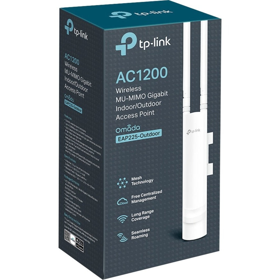 TP-Link Omada EAP225-Outdoor Dual Band IEEE 802.11ac 1.17 Gbit/s Wireless Access Point - Outdoor EAP225-Outdoor