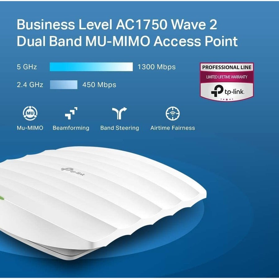 TP-Link Omada AC1750  Dual Band IEEE 802.11ac 1.71 Gbit/s Wireless Access Point - Outdoor EAP245 V3